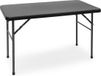 Merkloos Relaxdays Tuintafel - 74 x 121,5 x 61,5 cm - inklapbaar - kunststof - metaal - rechthoek - zwart