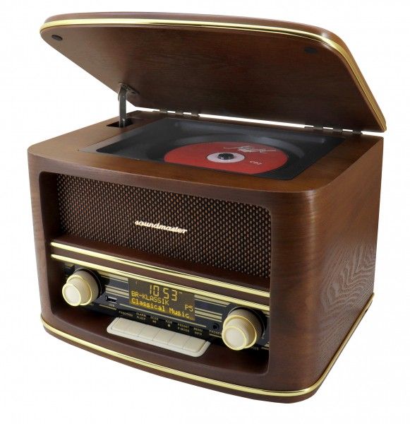 Soundmaster NR961 Draagbare Digitale Hout Radio met DAB+, FM, Bluetooth, USB, en CD-speler