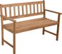 Mano Leisure Mano - Tuinbank 122 cm - FSC 100% Acaciahout - 2-Zits - Natuurlijk Geolied - Houten Buitenbank