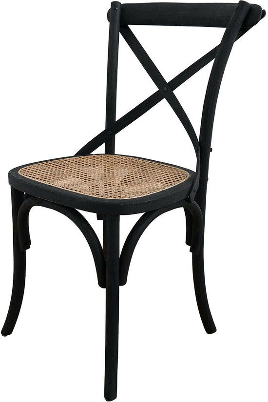 LOBERON Stoel Kary zwart/bruin