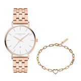Liebeskind Berlin Set horloge & armband LS-0125-MQB roestvrij staal IP roségoud