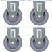 vidaXL - 24 stuks - Wielen - vast - 75 mm - Grijs