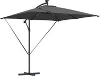 vidaXL Parasol Antraciet 249 x 249 x 250 cm Polyester en Aluminium