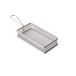 APS 40613 Snackholder rechthoekige roestvrijstalen frituurzeef, 26 x 13 x 5 cm, goud