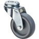 BS Roue pivotante Ø 100mm 70kg avec trou de boulon caoutchouc gris