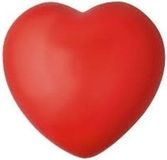 Merkloos / Sans marque Mainsales B.V. Stressbal hartje - 2x - rood - 7 cm - knijpbal - verbeter de focus - rustgevend