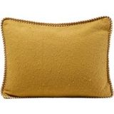 Ganji Housse de coussin en coton brut et ganse tressée