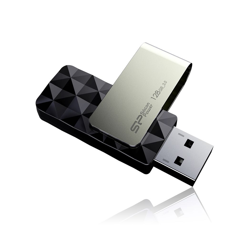 Silicon Power Blaze B30 128GB USB 3.2 Gen 1 Flash Drive - Black