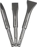 Rotec 3 dlge SDS+beitelset 140 lang, punt, plat 20mm, spade 30mm - 2150100