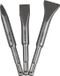 Rotec 3 dlge SDS+beitelset 140 lang, punt, plat 20mm, spade 30mm - 2150100