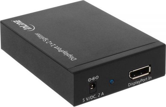 InLine 1x DisplayPort naar 2x DisplayPort splitter - 4K