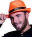 Merkloos Trilby hoed - 2x stuks - oranje - volwassenen - 59 cm