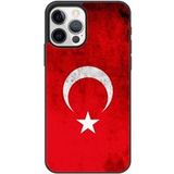 Apple iPhone 12 Drapeau turquie Verstevigd hoesje met sublimatie bedrukking