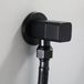 Allecto plus - Vanne de régulation de débit d'eau pour douche et salle de bain en noir - Robinet d'angle G1/2 Robinet mélangeur WC - Accessoire de lavabo avec robinet d'arrêt