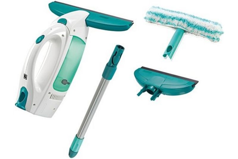 Leifheit Dry & Clean Elektrische Ruitenreiniger - Blauw/Wit - 28cm Werkbreedte - 38 min. Gebruikstijd