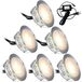 ZELURXX Lot de 6 éclairages de sol LED IP67 Acier inoxydable 12V blanc chaud extérieur intérieur escaliers terrasses