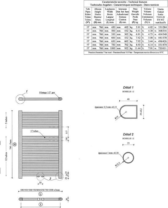 Wiesbaden Elara sierradiator 76.6x60cm midden onder aansluiting 463Watt mat zwart 41.3582 zie foto