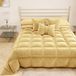 PETTI Artigiani Italiani - Winterdekbed voor 2-persoons (140/160 cm) - 220 x 260 cm van Fluweel, Dubbelzijdige Hypoallergene Bedsprei 350 g/m², Warm Dekbed, Goud, Made in Italy