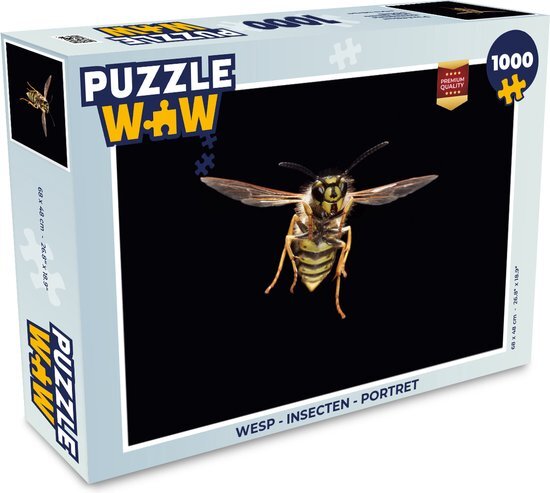 MuchoWow Puzzel Wesp - Insecten - Portret - Legpuzzel - Puzzel 1000 stukjes volwassenen