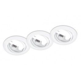 TRIO LEUCHTEN jura inbouwspot metaal wit mat rond 3 stuks - 4017807376357