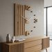 FLEXISTYLE 3D DIY wandklok eikenhout lamellenwand grote 3D wandklok 100 cm modern design EKO wanddecoratie kantoor woonkamer slaapkamer XXL 100 cm