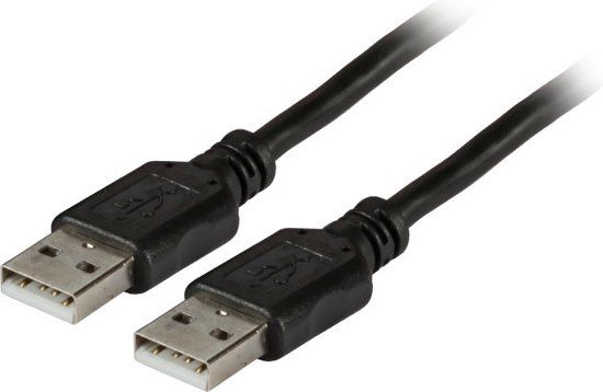 EFB Elektronik USB 2.0 A Male naar USB 2.0 A Male kabel 5 meter Zwart