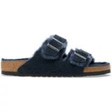 Birkenstock Sandales Arizona Shearling Cuir Daim/Fourrure New Navy