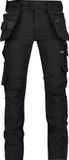 DASSY Stretch holsterzakkenbroek met kniezakken ZWART 64