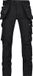 DASSY Stretch holsterzakkenbroek met kniezakken ZWART 64