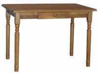 Table à manger en bois avec tiroirs en pin massif