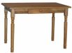 Table à manger en bois avec tiroirs en pin massif