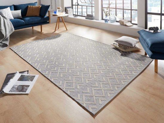 Zala Living Modern Vloerkleed Alley 103314 155x230 cm Grijs & Zilver