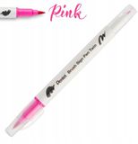 Pentel Brush Sign Pen Twin Kalligrafie Marker - Dubbelzijdig, Roze