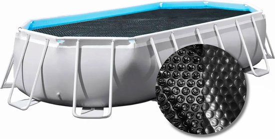 W'eau W'eau Premium solar cover ovaal - 518 x 370 cm (zeilmaat 512 x 364) - Zwart