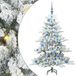 vidaXL Sapin de Noël artificiel articulé blanc 150 cm PVC et acier