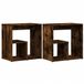 vidaXL Bijzettafels 2 st 50x30x50 cm bewerkt hout gerookt eikenkleurig