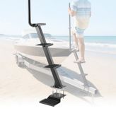 VEVOR Bootstraptrede, 4 treden, koolstofstaal, met handgreep en antislipoppervlak, installatiehoek van 70°, geschikt voor frames van 3x3/3x5/4x4 inch, voor montage op de vloer
