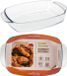 DoaBuy Serving Platter Crystal Transparent (29 x 21 x 6 cm)