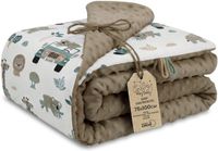 Totsy baby ASE Spolka Akcyjna Babydeken Knuffeldeken Winterdeken 100x75 cm minky – dubbelzijdig fleece katoen warm zacht donzig kinderen newborn – wiegdeken kinderwagen omkeerbaar peuter reisdeken Afrika