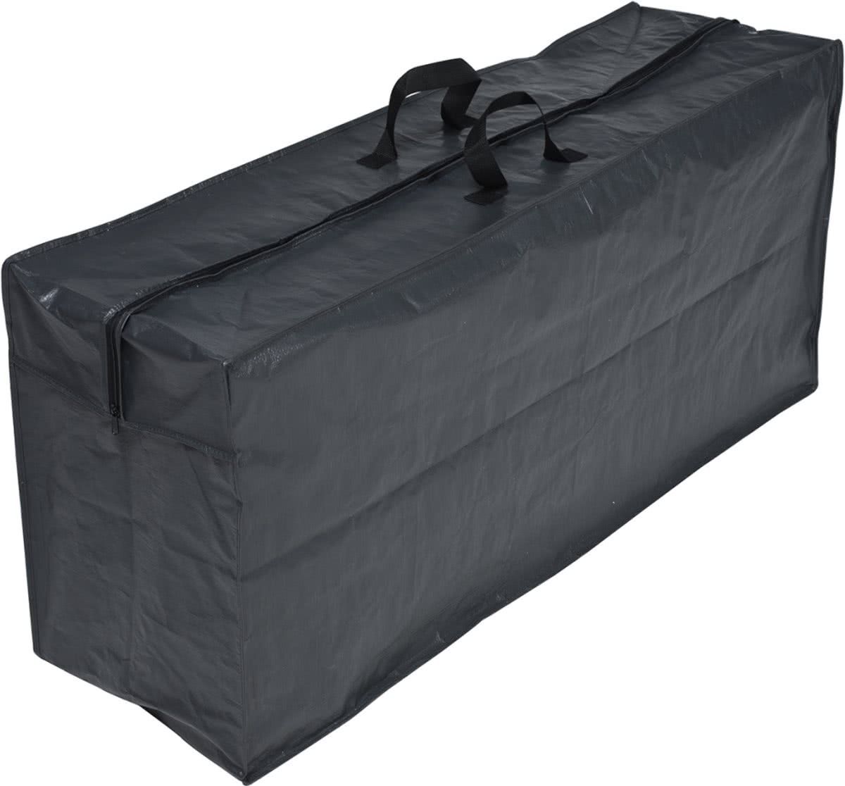 Nature kussenhoes 57 x 128 cm PE donkergrijs 6030609