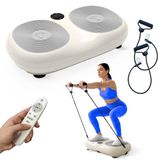 Mobiclinic Karol - Trilplaat - 99 snelheidsniveaus - Powerplate - 9 programma's - Met trainingsbanden - Tot 150 kg - Beige