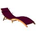 VidaXL Lit de jardin avec table et coussin acacia massif