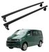 Volkswagen Transporter T5/T6 Porte-bagages, 2003-2023, Noir, 2 Barres transversales