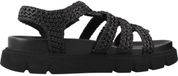 Tamaris - Dames - Sandalen - Zwart - Maat 38 - Sleehak