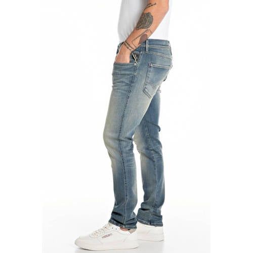 REPLAY ANBASS Tapered Fit Jeans - Blauw