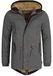 INDICODE JEANS Winterparka 'Barge' donkerbruin / basaltgrijs / olijfgroen