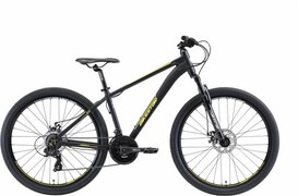 bikestar MTB, Sport zwart/geel, 21 speed