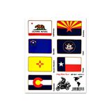 4R Quattroerre.it 8217 Stickers Vlag Ride Tour Stickers Amerika 2 voor motorkoffer, 16 x 13,5 cm