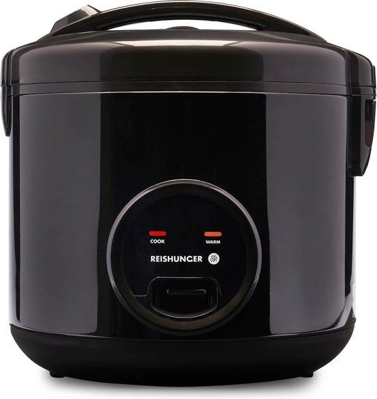 REISHUNGER Basis Rijstkoker - Zwart - 1.8L - 10 Porties - Met Warmhoudfunctie