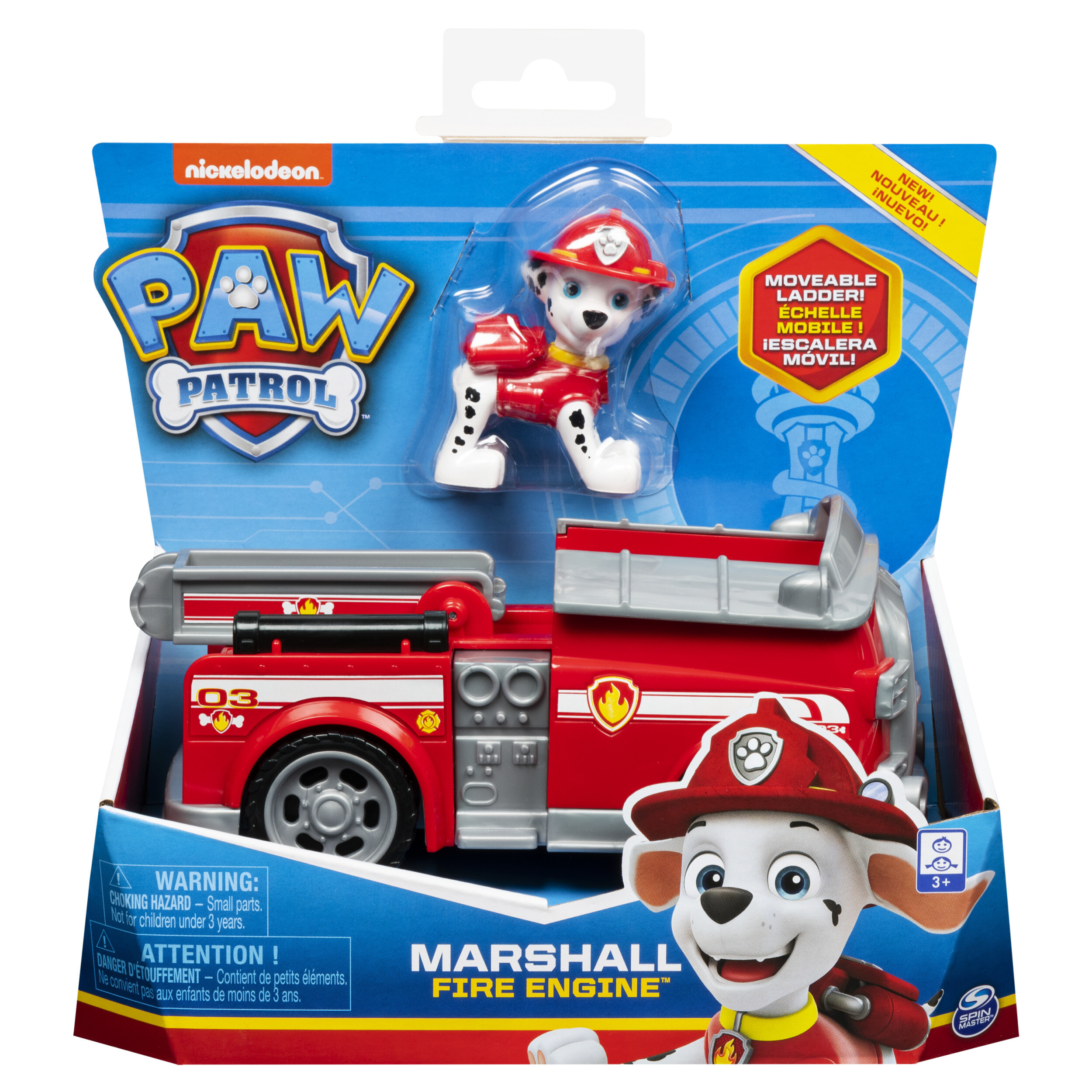 Spin Master PAW Patrol - Marshall - Brandweerauto - Speelgoedvoertuig met actiefiguur